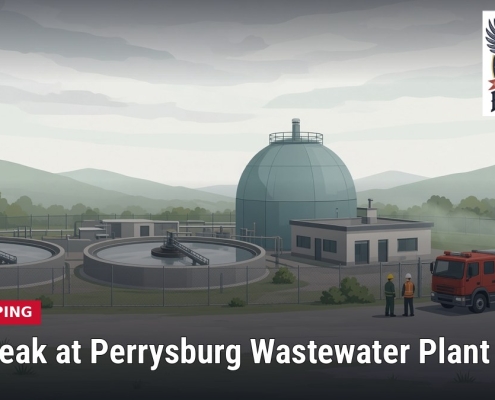 Fostoria News Gas leak incident at Perrysburg wastewater treatment facility with emergency response.